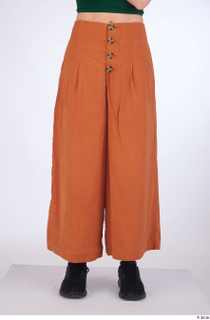 Zolzaya casual dressed leg lower body orange wide leg trousers…